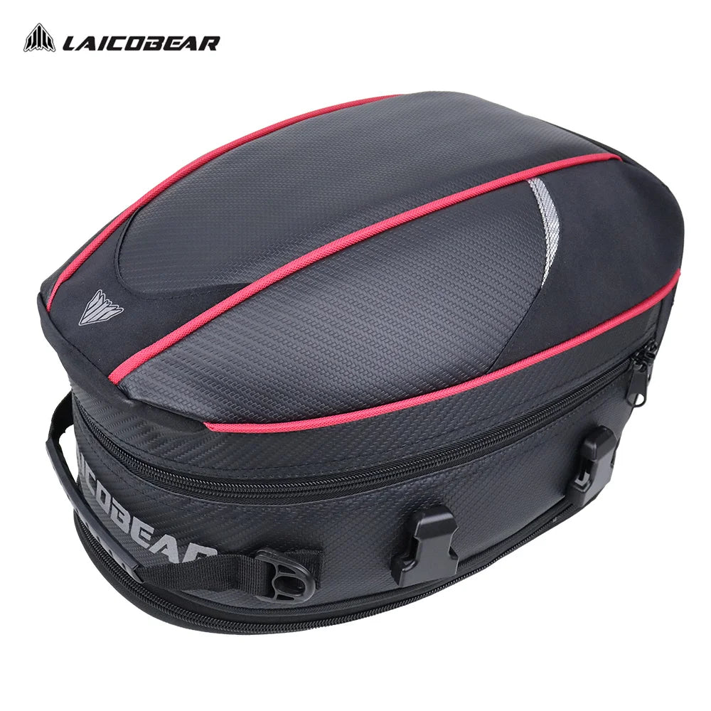 Sacoche de selle arrière noire imperméable pour moto - vue 8