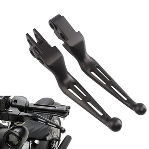 Leviers noir mat frein et embrayage pour Harley Dyna Softail - vue 1