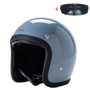 Casque jet vintage 3/4 ouvert - vue - vue 13