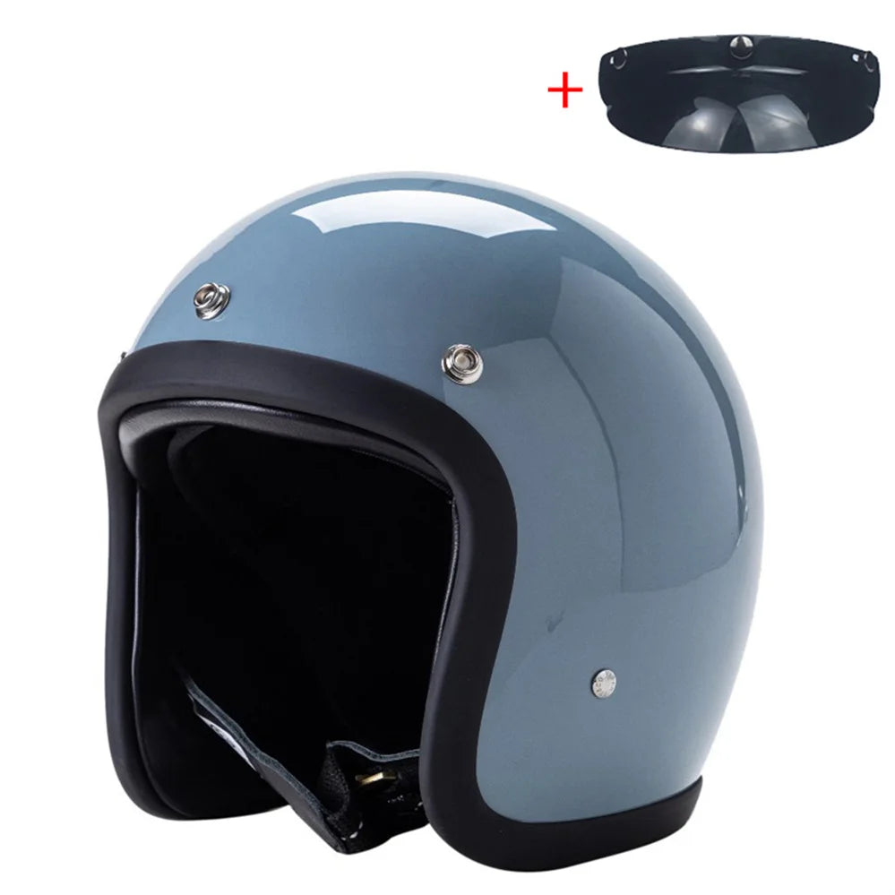 Casque jet vintage 3/4 ouvert - vue - vue 13