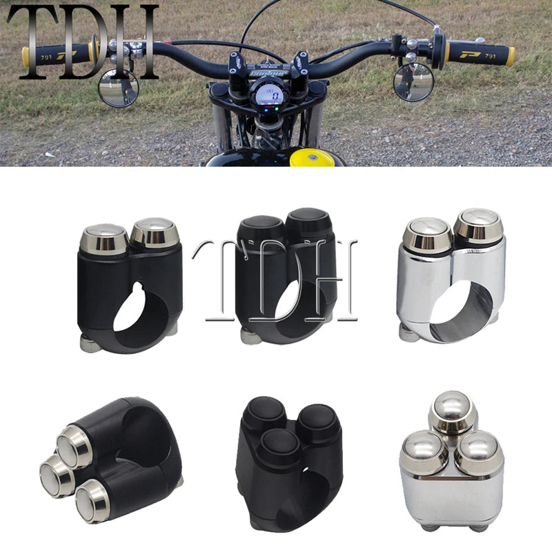 Commodo 2 ou 3 boutons pour Harley guidon 22/25 mm - vue 1