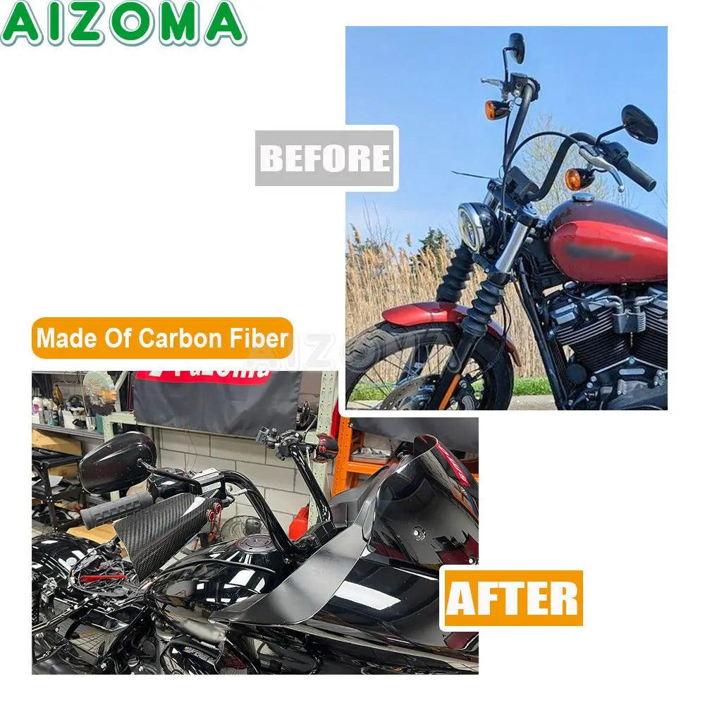 Protège-mains en fibre de carbone pour Harley Softail Street Bob 114, Heritage Classic – photo 5/20