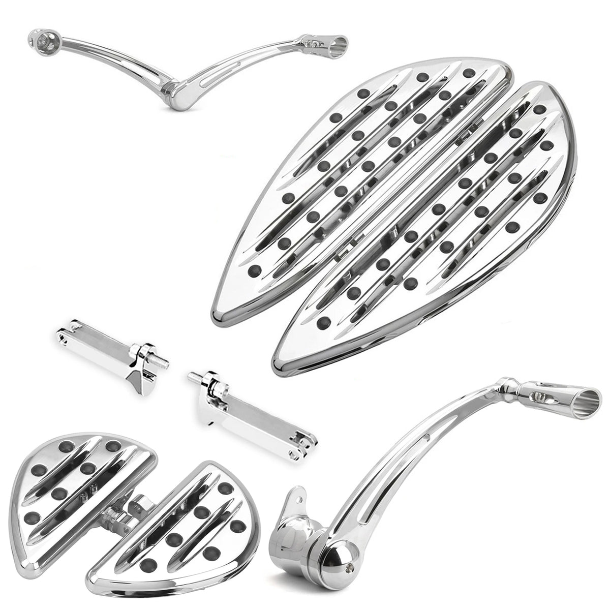 Kit complet planchers, repose-pieds, levier de sélecteur, cale-pieds passager et pédale de frein pour Harley-Davidson Softail (2000-2017) et Touring (1997-2007) – photo 9/10