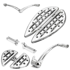 Kit complet planchers, repose-pieds, levier de sélecteur, cale-pieds passager et pédale de frein pour Harley-Davidson Softail (2000-2017) et Touring (1997-2007) – photo 9/10