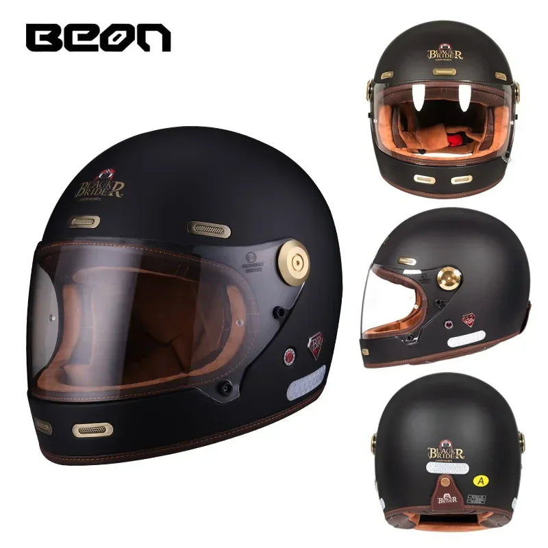 Casque moto intégral rétro - vue produit - vue 12