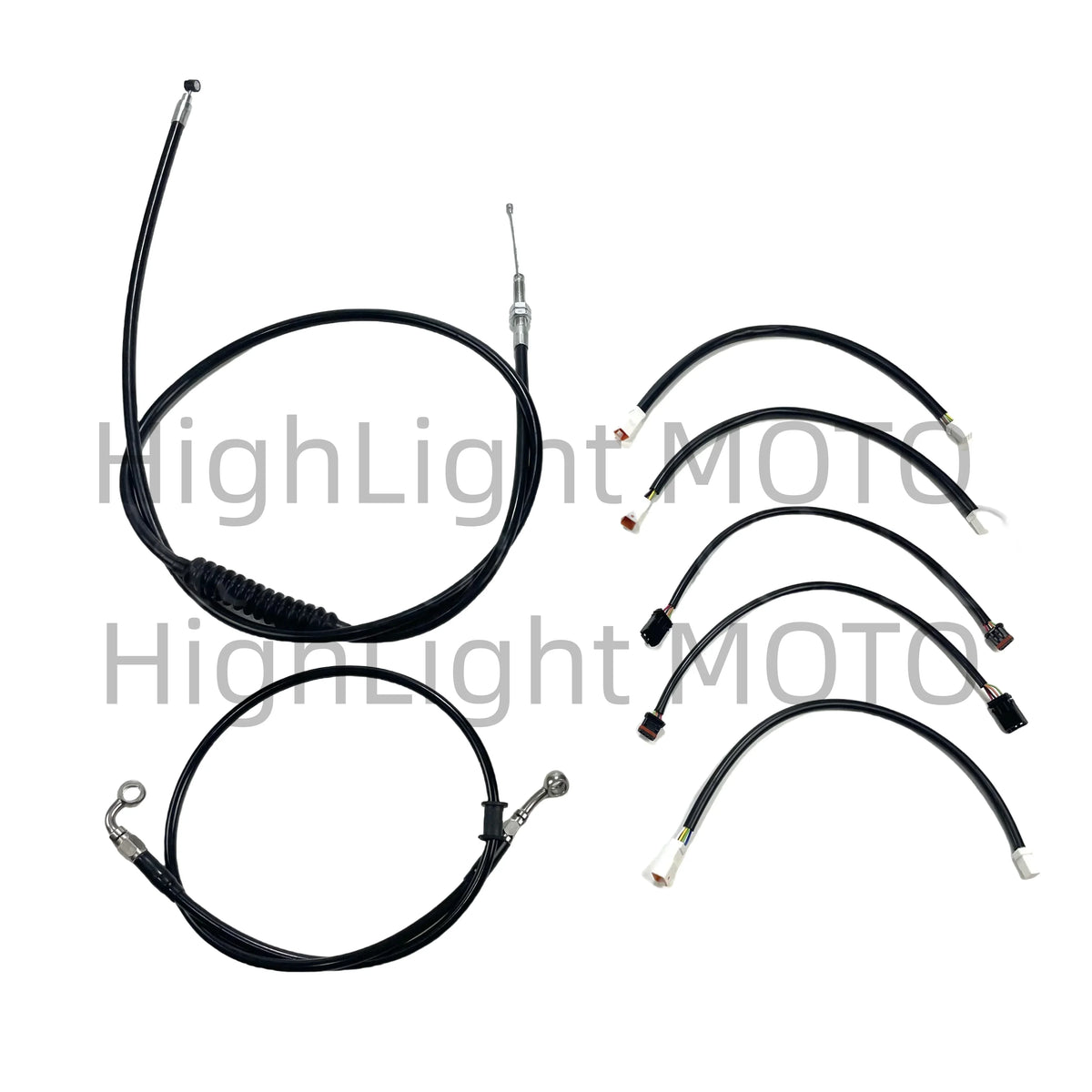 Kit d'extension câble d'embrayage et durite de frein tressée pour Harley-Davidson Nightster 975