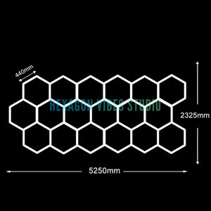 Panneau LED hexagonal nid d'abeille 6500K pour garage, salon de coiffure et atelier – photo 32/36