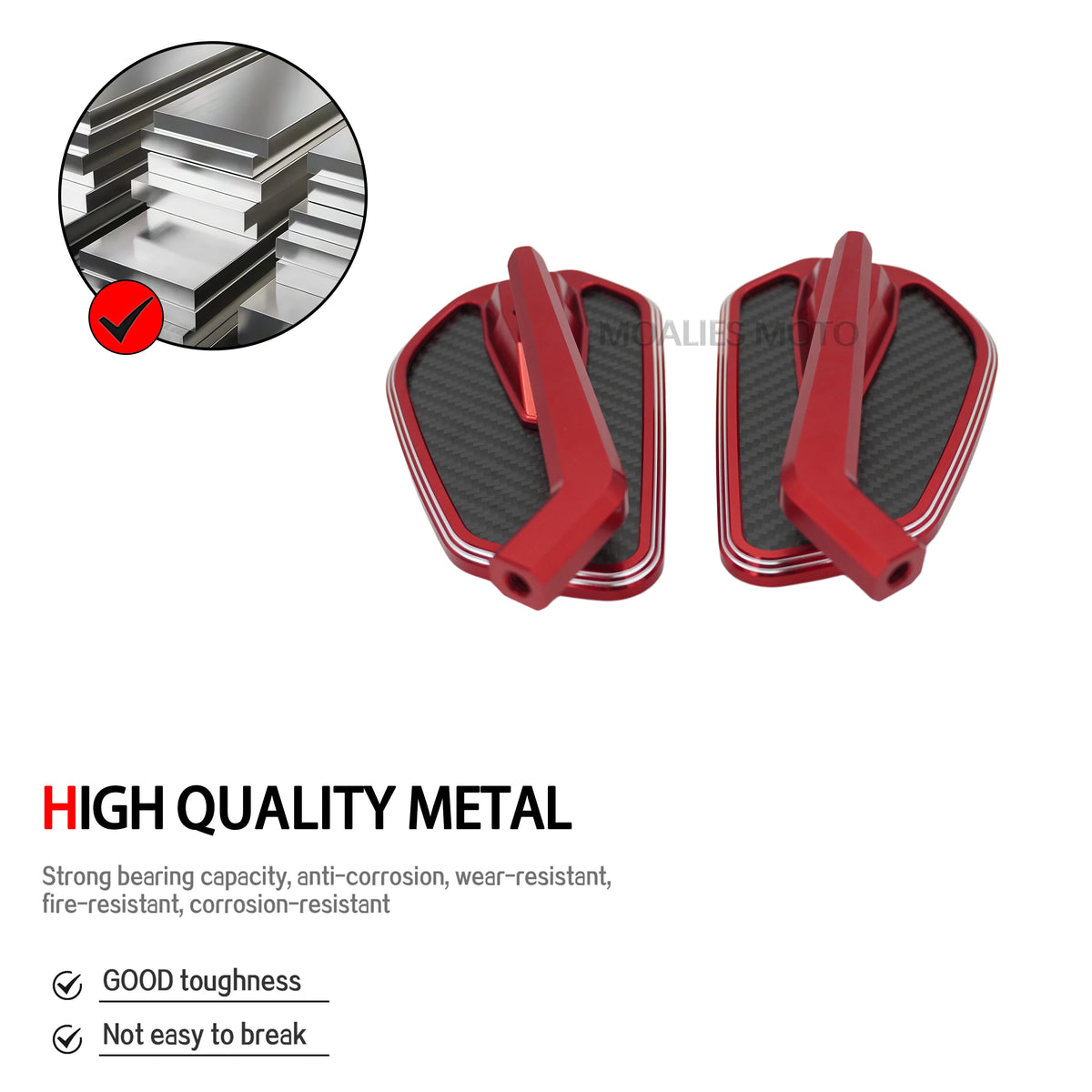 Rétroviseurs CNC aluminium et carbone pour Harley Softail