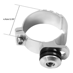 Colliers de fixation de pare-brise en aluminium argenté pour Harley Softail - vue 5