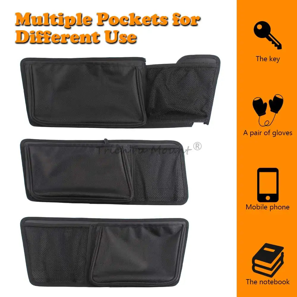 Organiseur en nylon noir installé à l'intérieur d'un top case de moto - vue 5