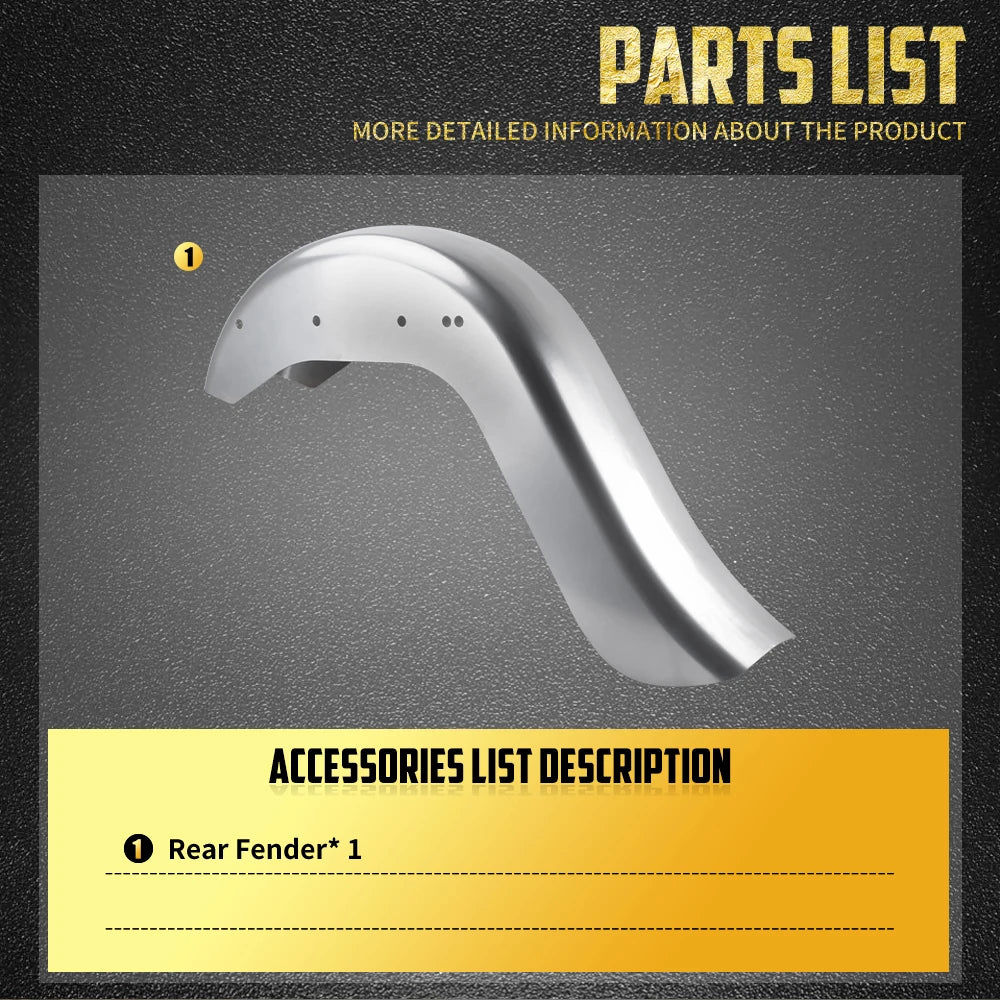 Garde-Boue Arrière Rallongé 6" - Harley-Davidson Softail 1986-2017 – photo 5/7