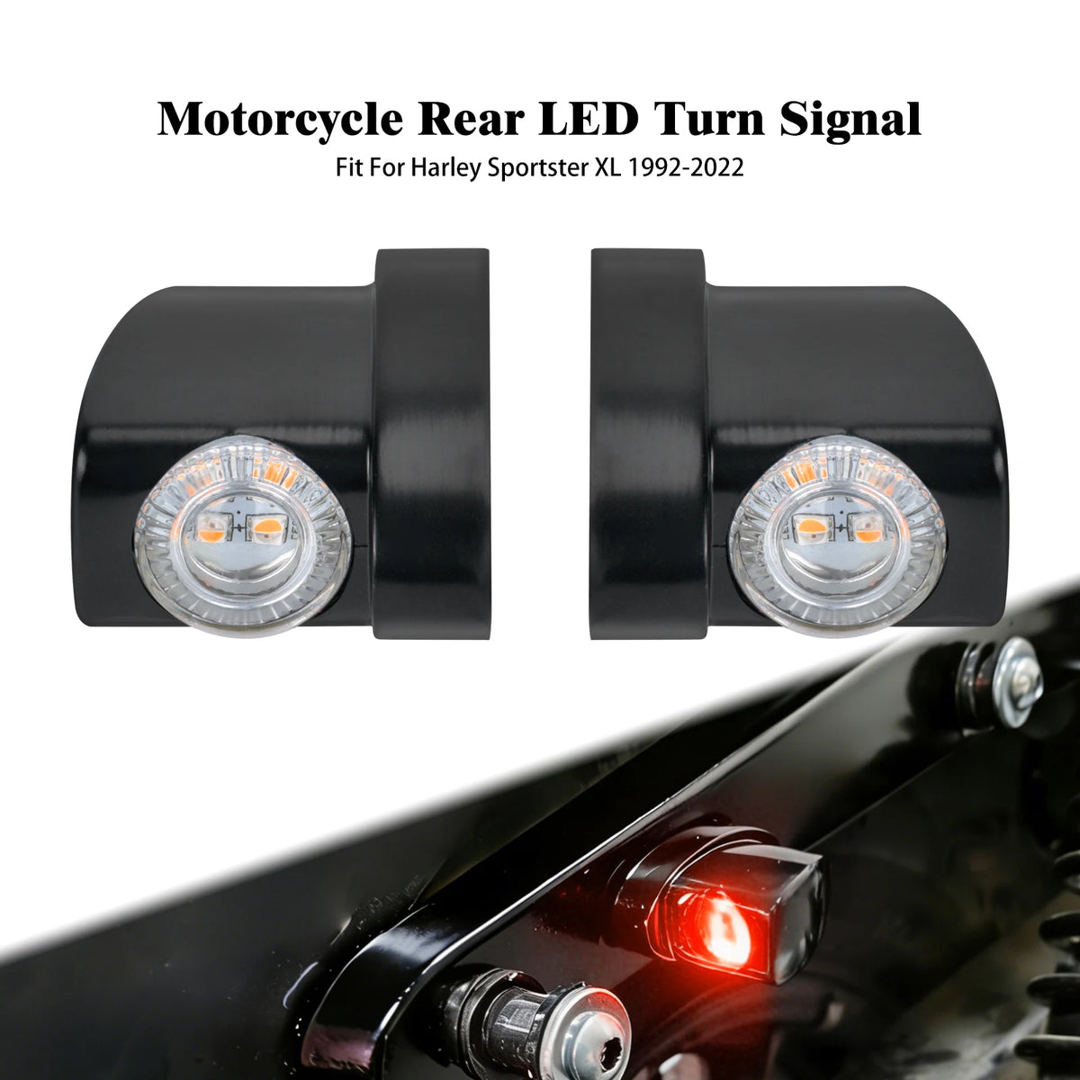 Mini clignotant arrière LED ambré pour Harley-Davidson Sportster - vue 14