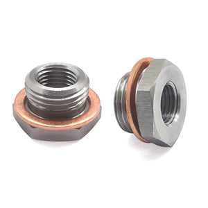 Adaptateur de sonde lambda inox pour Harley - vue 1
