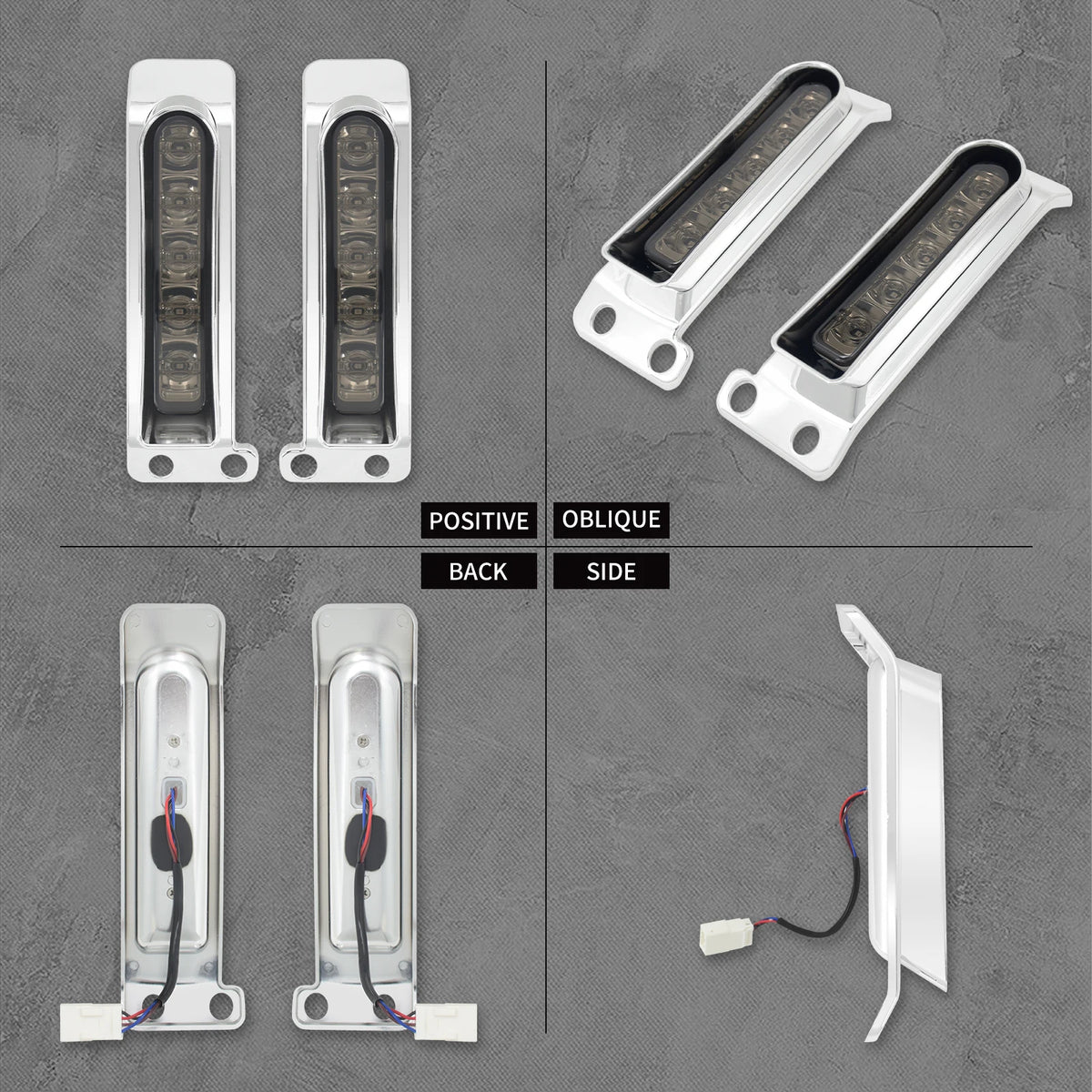 Feux LED latéraux de sacoches (fond de garde-boue) clignotant/stop - Harley Touring Electra Glide, Street Glide, Road King, FLHTK 2014 et + – photo 4/8