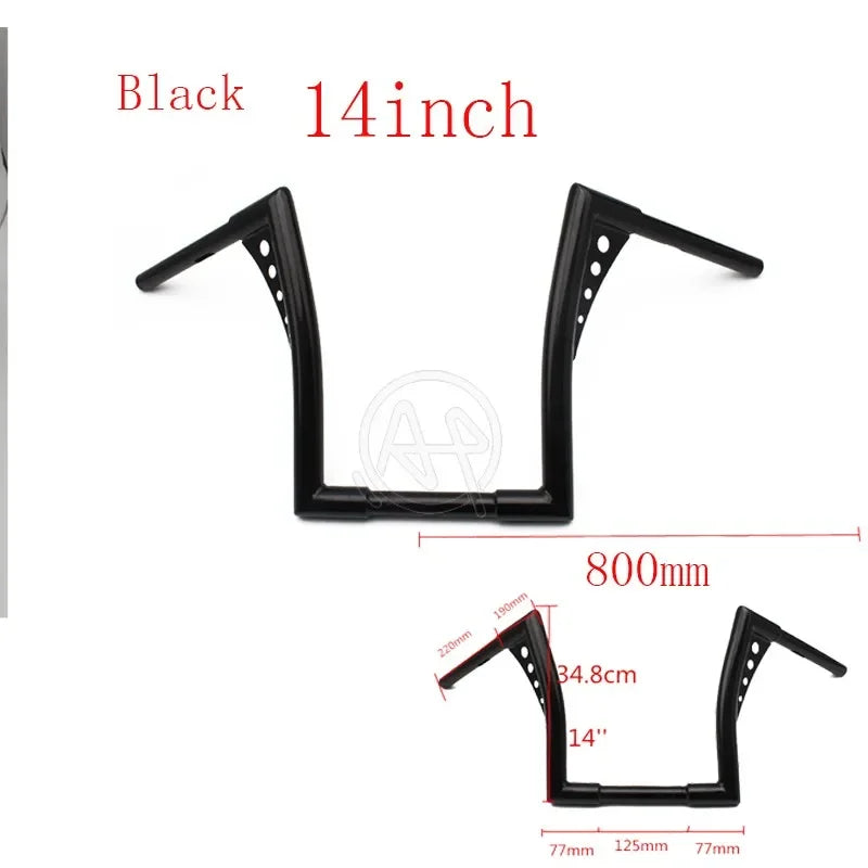Guidon ape hanger à goussets pour Harley Softail, Dyna et Sportster - vue 6