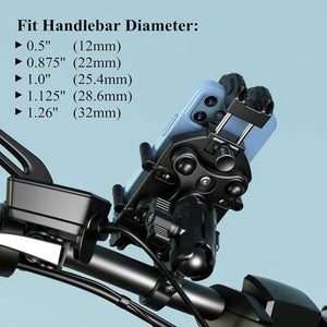 Support téléphone moto universel avec amortisseur anti-vibration – rotation 360° - vue 3