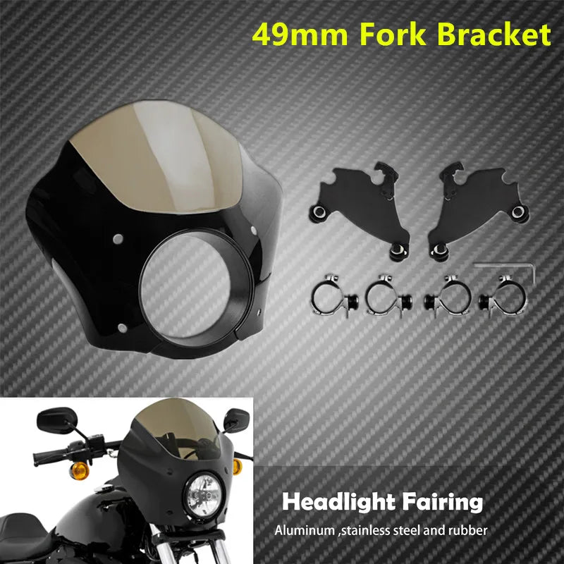 Carénage Phare Gauntlet avec Fixation Trigger Lock 39/49mm - Harley-Davidson Sportster XL – photo 7/8