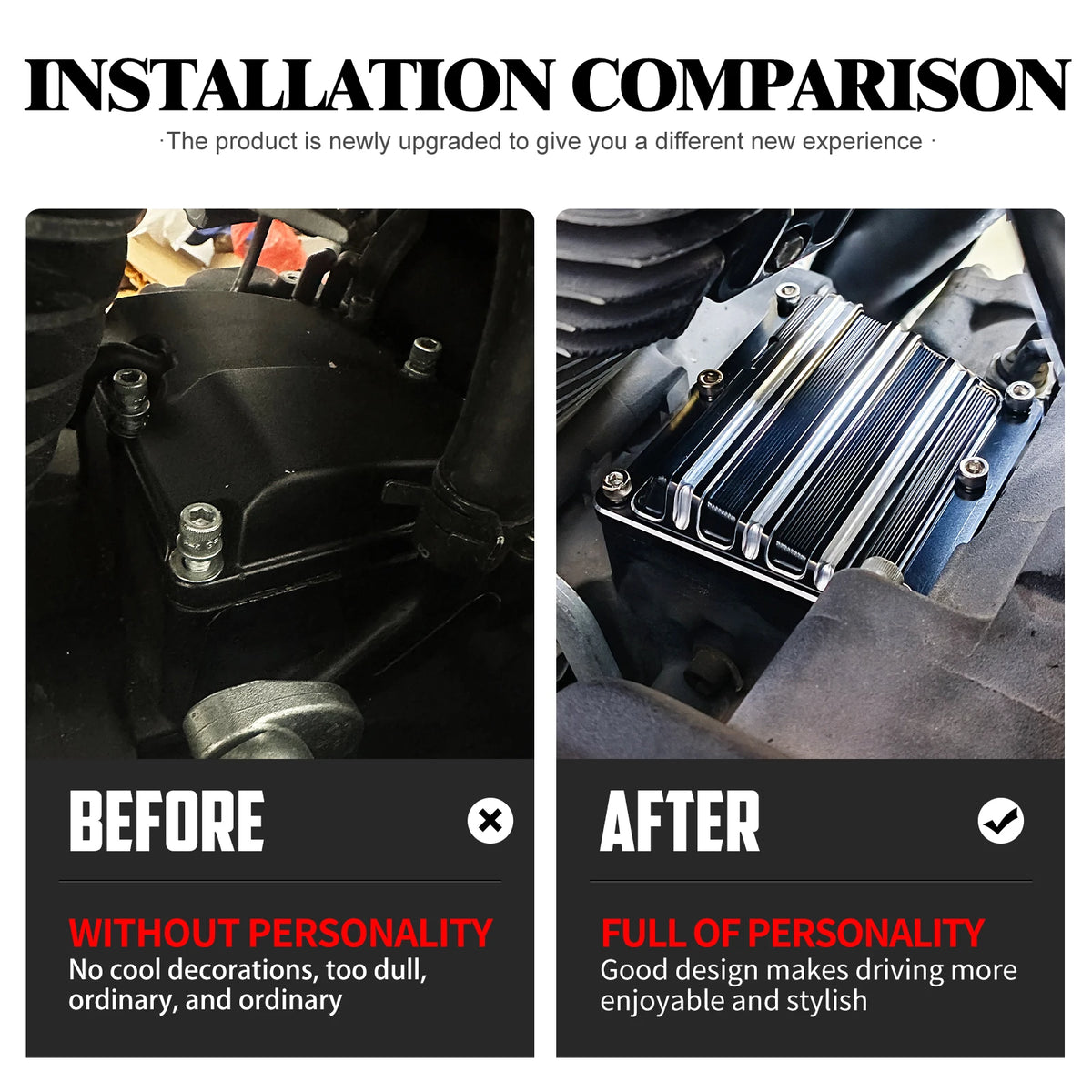 Couvercle supérieur de boîte pour Harley M8 Touring et Softail - vue 1