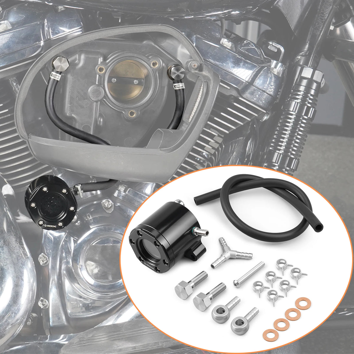 Kit de reniflard externe pour Harley Low Rider S/ST Street Bob Breakout - vue 1