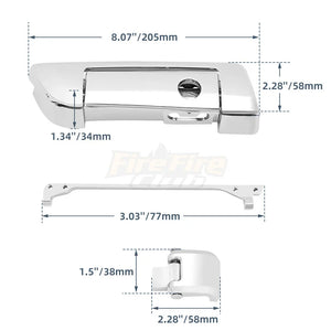 Kit de charnières, loquet et serrure pour sacoche rigide Harley Touring 2014+ - vue 6