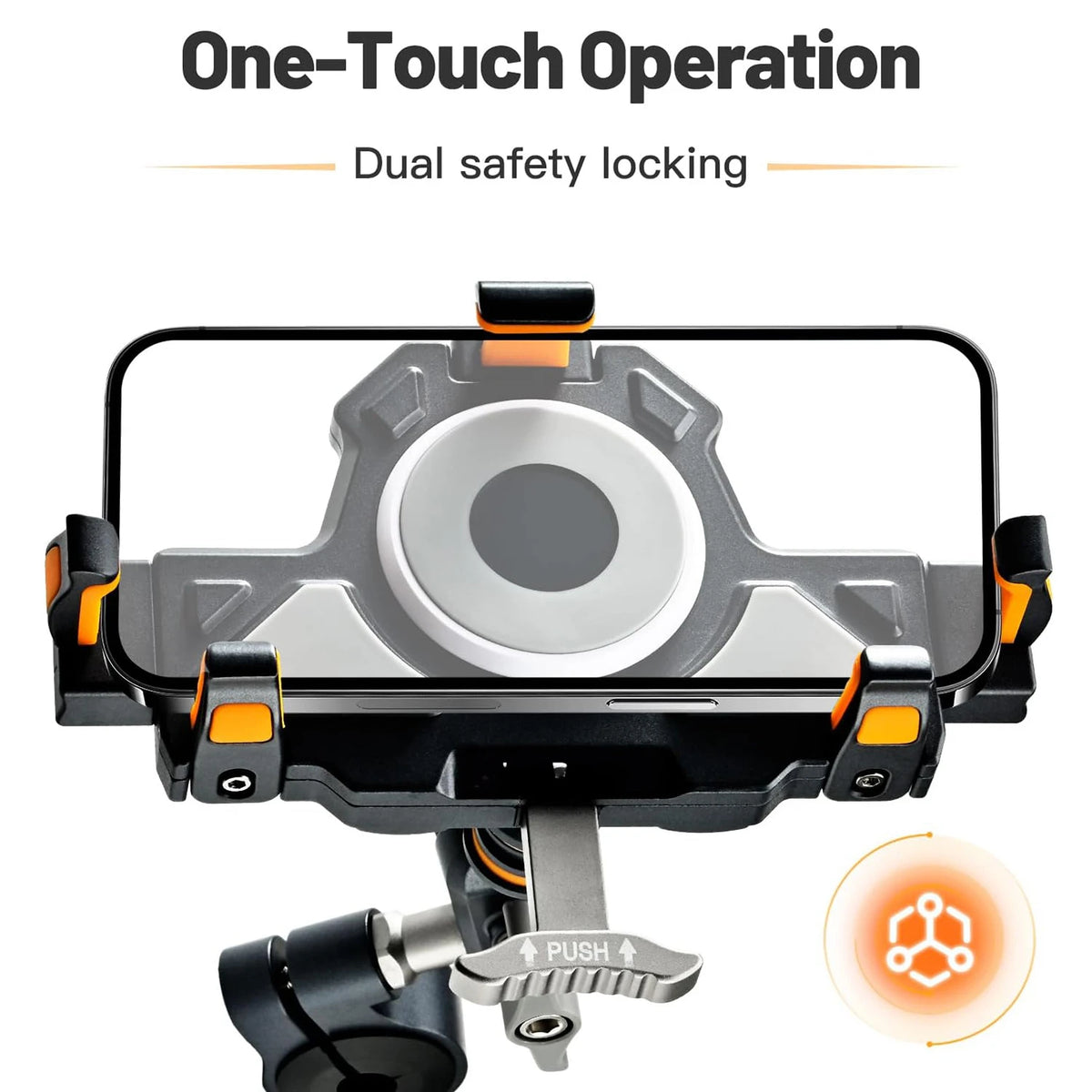 Support Téléphone Moto Universel en Alliage Anti-Vibrations 360° - vue 4