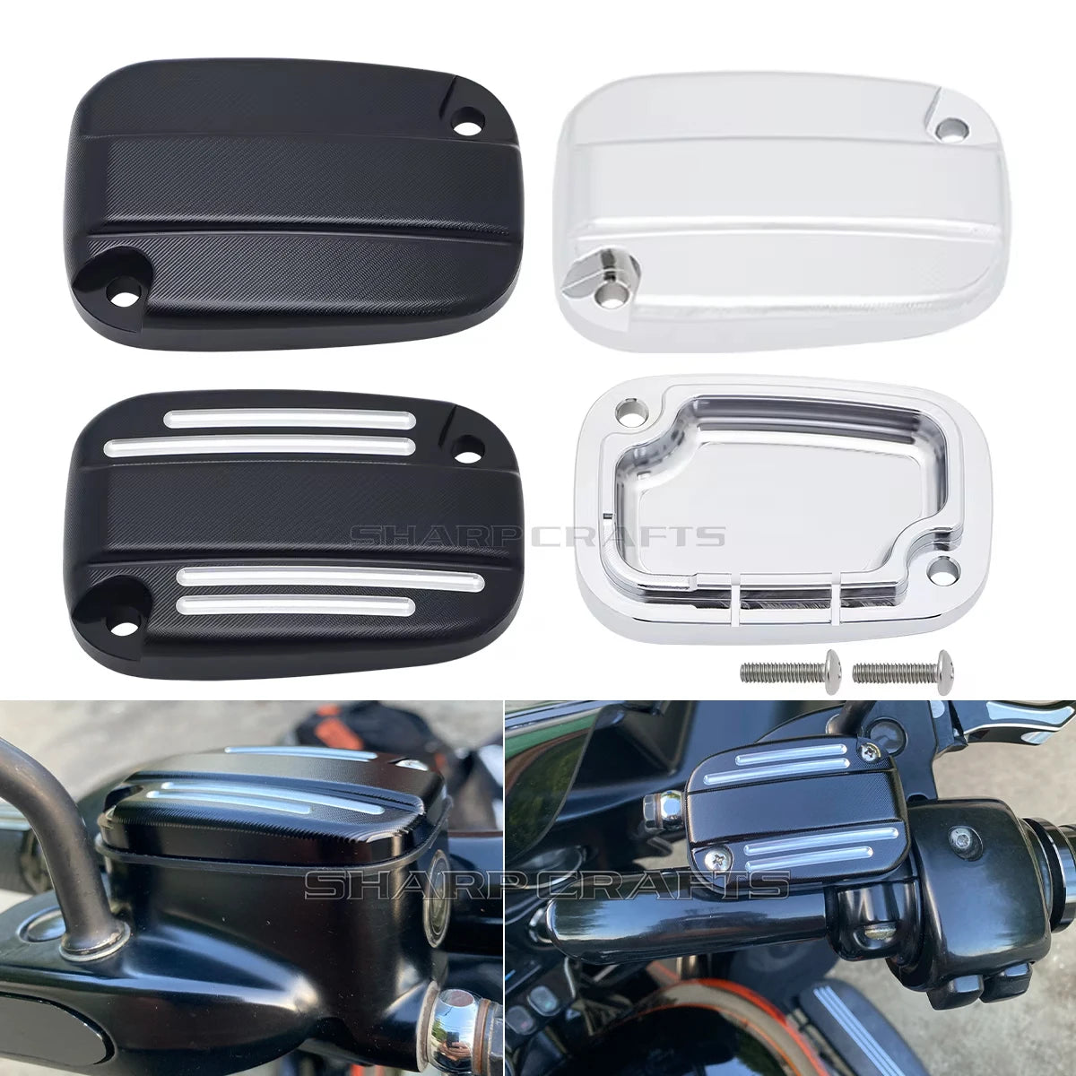 Couvercle de maître-cylindre droit pour Harley Touring - vue 1
