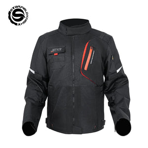 Blouson moto respirant avec doublure amovible chaude - vue 1