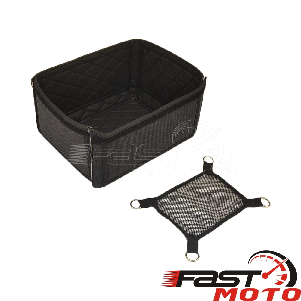Doublure intérieure en cuir marron pour top case de moto - vue 7