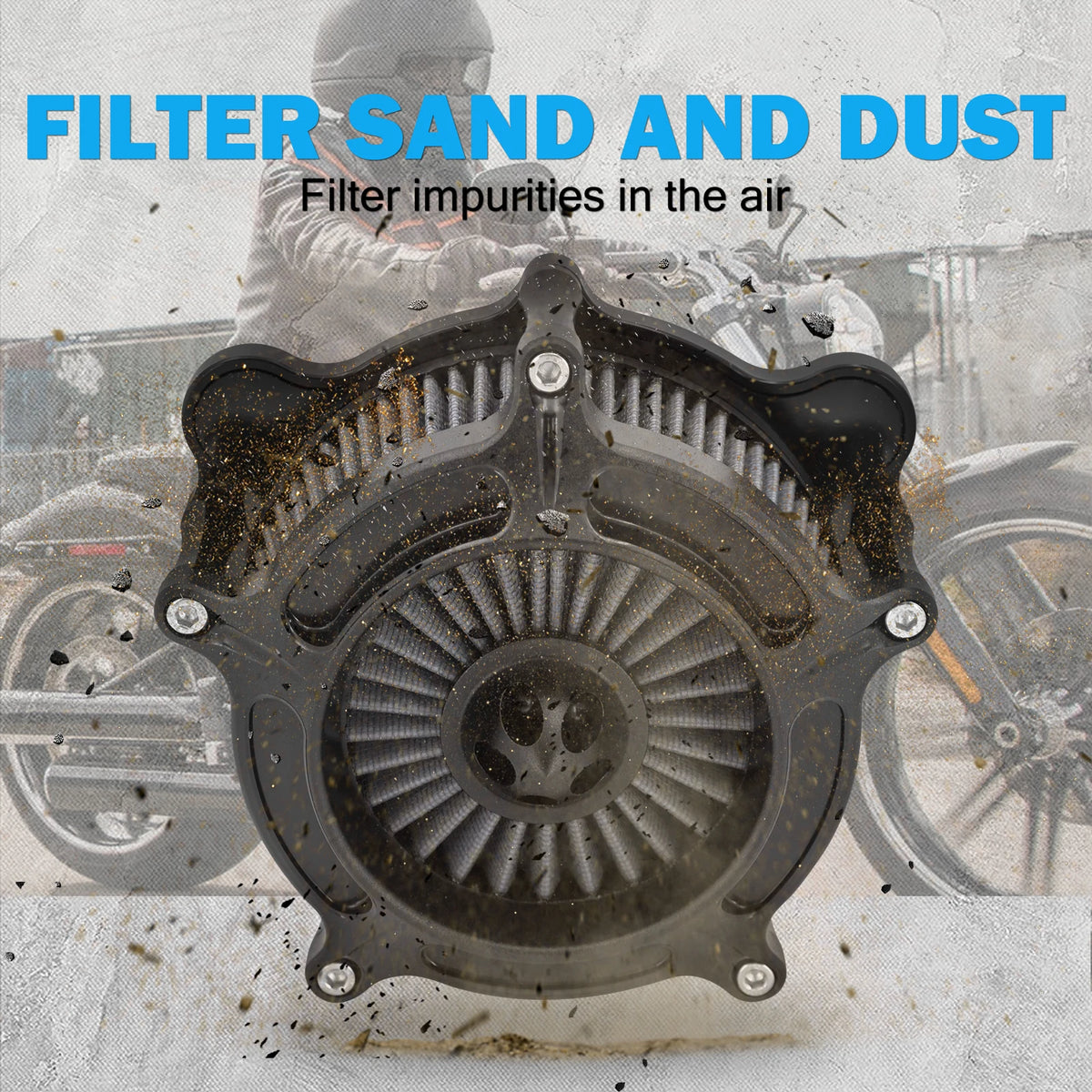 Kit de filtre à air gris CNC complet pour Harley-Davidson Sportster, Touring, Dyna, Softail – photo 4/10