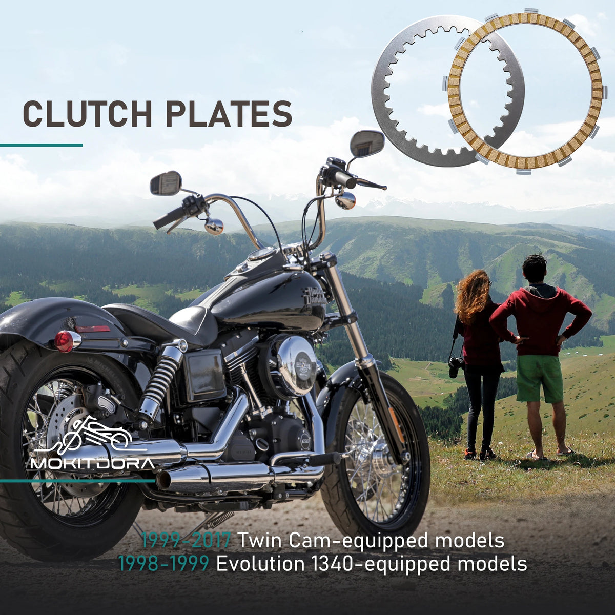 Kit Disques d'Embrayage Supplémentaires Twin Cam - Harley-Davidson Softail, Touring, Dyna, Trike 1999-2017, Evolution 1340 1998-1999 – photo 2/6