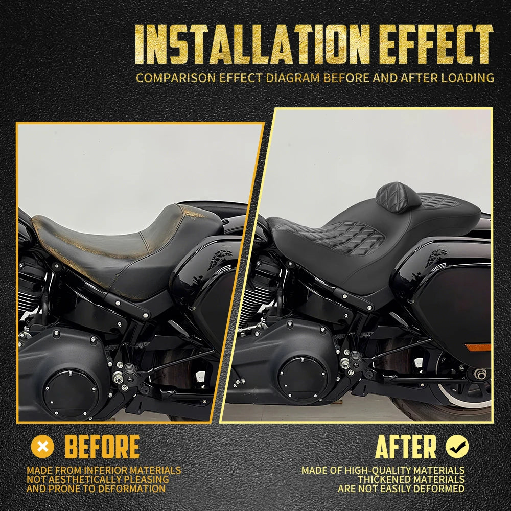 Selle Two-Up avec Dossier Conducteur/Passager - Harley-Davidson Softail Low Rider S, Sport Glide 2018-2024 – photo 4/8