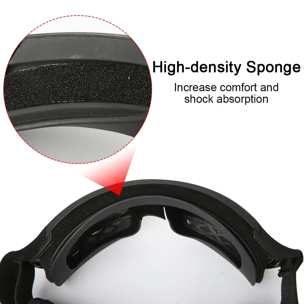 Lunettes Masque Tactiques 3 Verres - Moto, Airsoft, Ski - vue 4