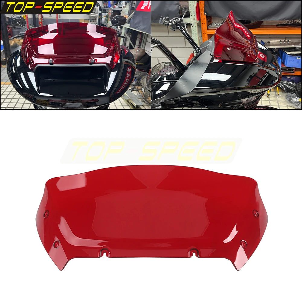 Pare-brise fendu bleu pour Harley Road Glide - vue 16
