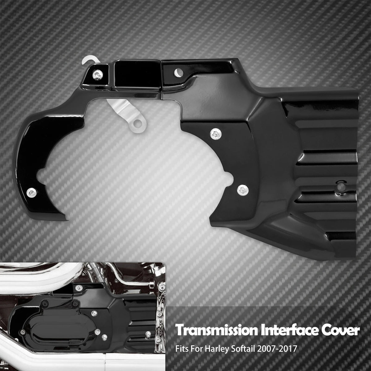 Cache d'interface de transmission moteur - Harley Softail Fat Boy FLSTF, Classic Deluxe 2007-2017, Slim FLS, Standard FXST – photo 7/8