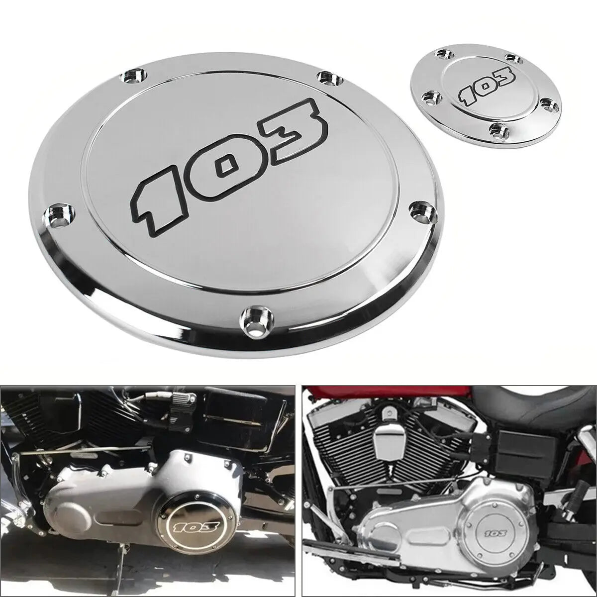 Cache derby et cache timer 103 pour Harley Dyna Softail Touring - vue 1