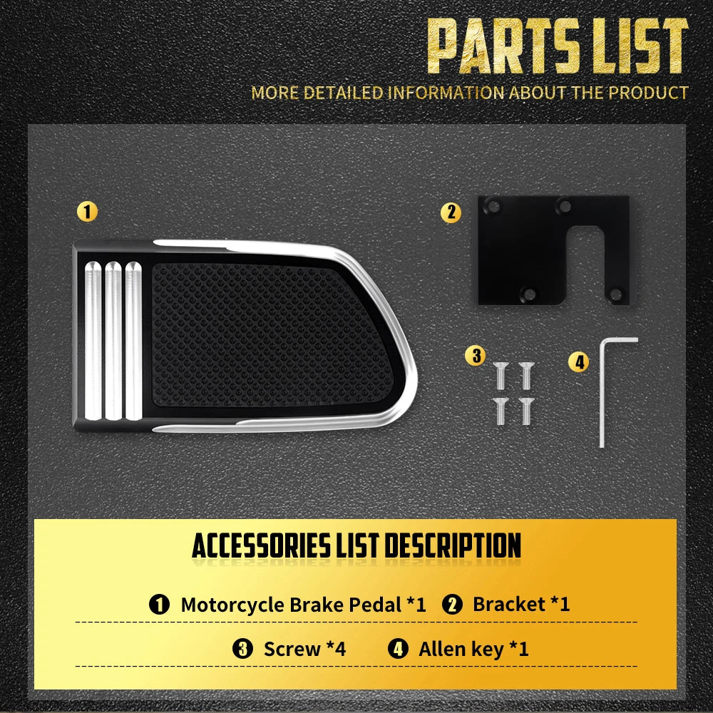 Cache de pédale de frein CNC pour commandes centrales - Harley Softail Street Bob, Fat Bob FXBB 2018-2025 – photo 5/8
