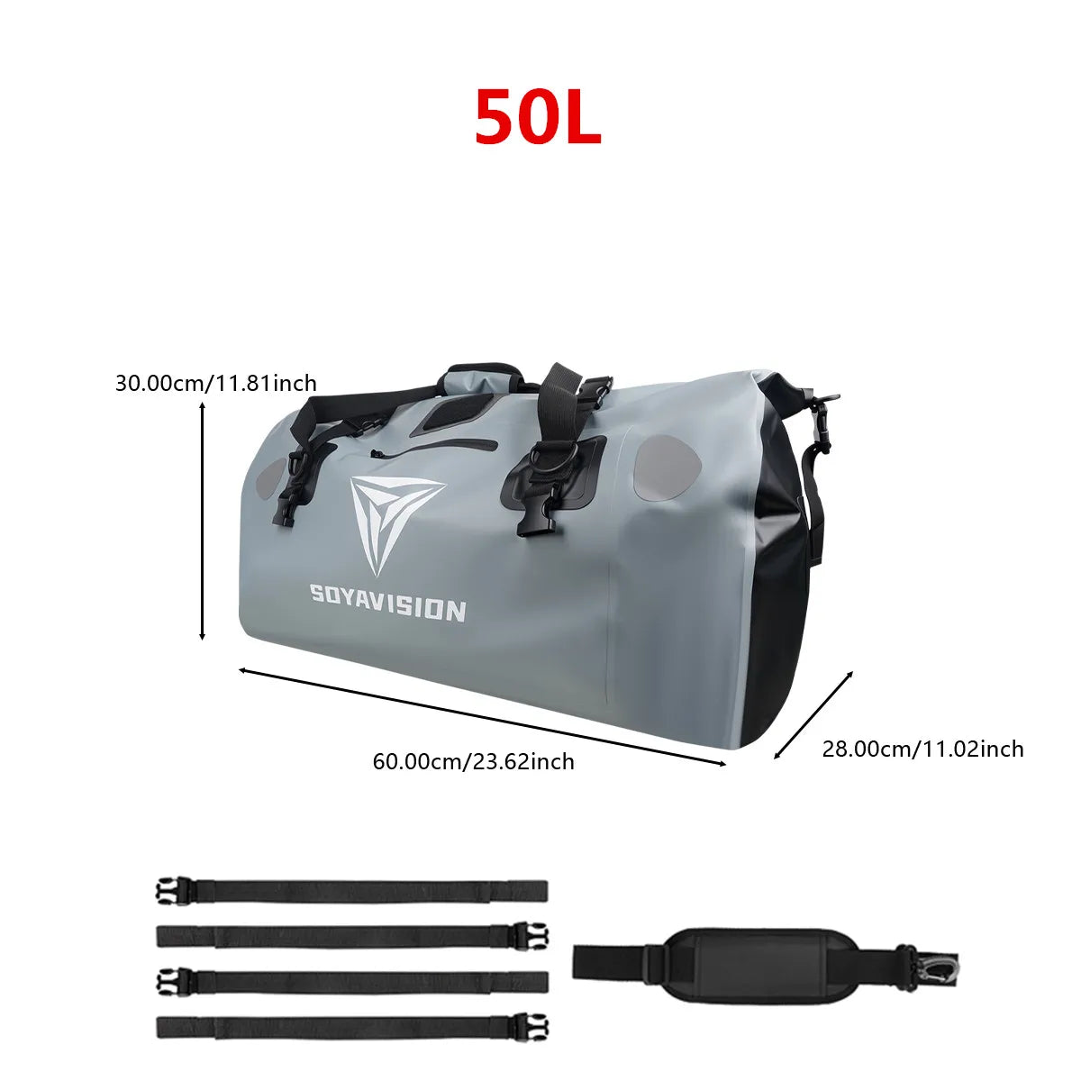 Sac de selle arrière noir étanche pour moto - vue 19