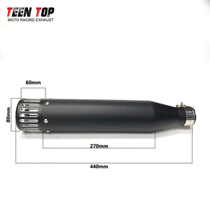 Silencieux rétro inox pour Harley Sportster - vue 3