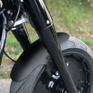 Garde-boue avant moto en fer noir brillant pour Harley-Davidson Softail Fat Boy - vue 3