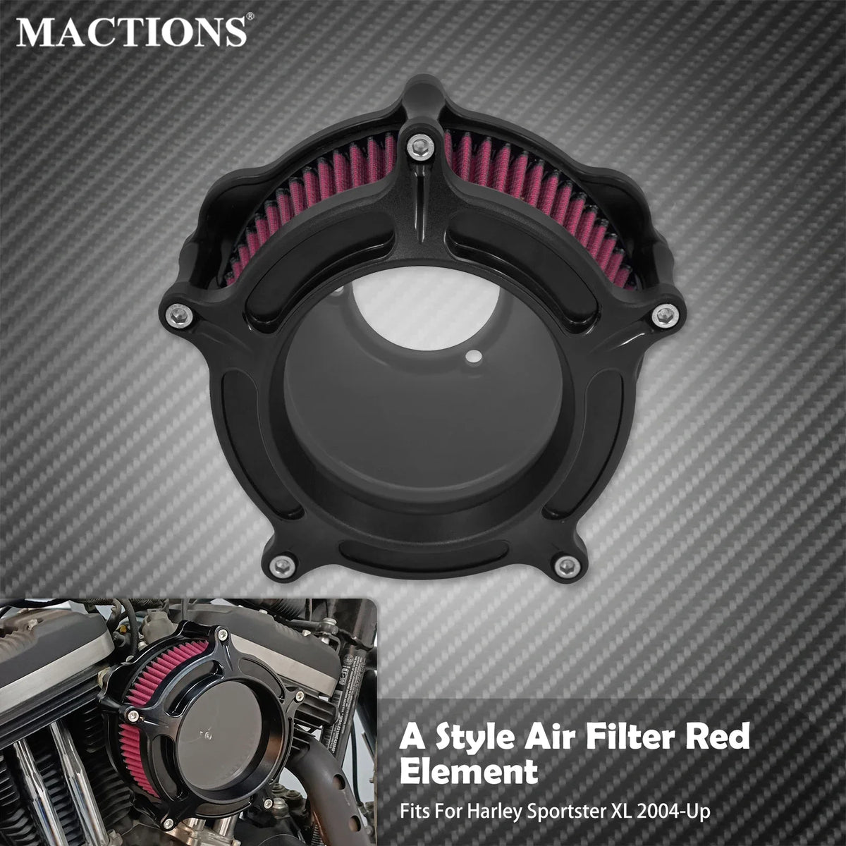Kit filtre à air complet pour Harley-Davidson Sportster, Dyna, Softail, Touring – photo 1/14