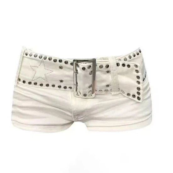 Short simili cuir noir taille basse style rétro Y2K - vue 11
