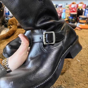 Bottes Chelsea cuir motard - vue 4