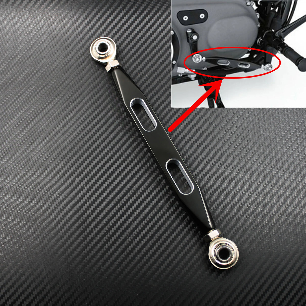 Levier de Sélecteur de Vitesse CNC Aluminium 220mm - Harley-Davidson Sportster XL 883/1200 – photo 7/7