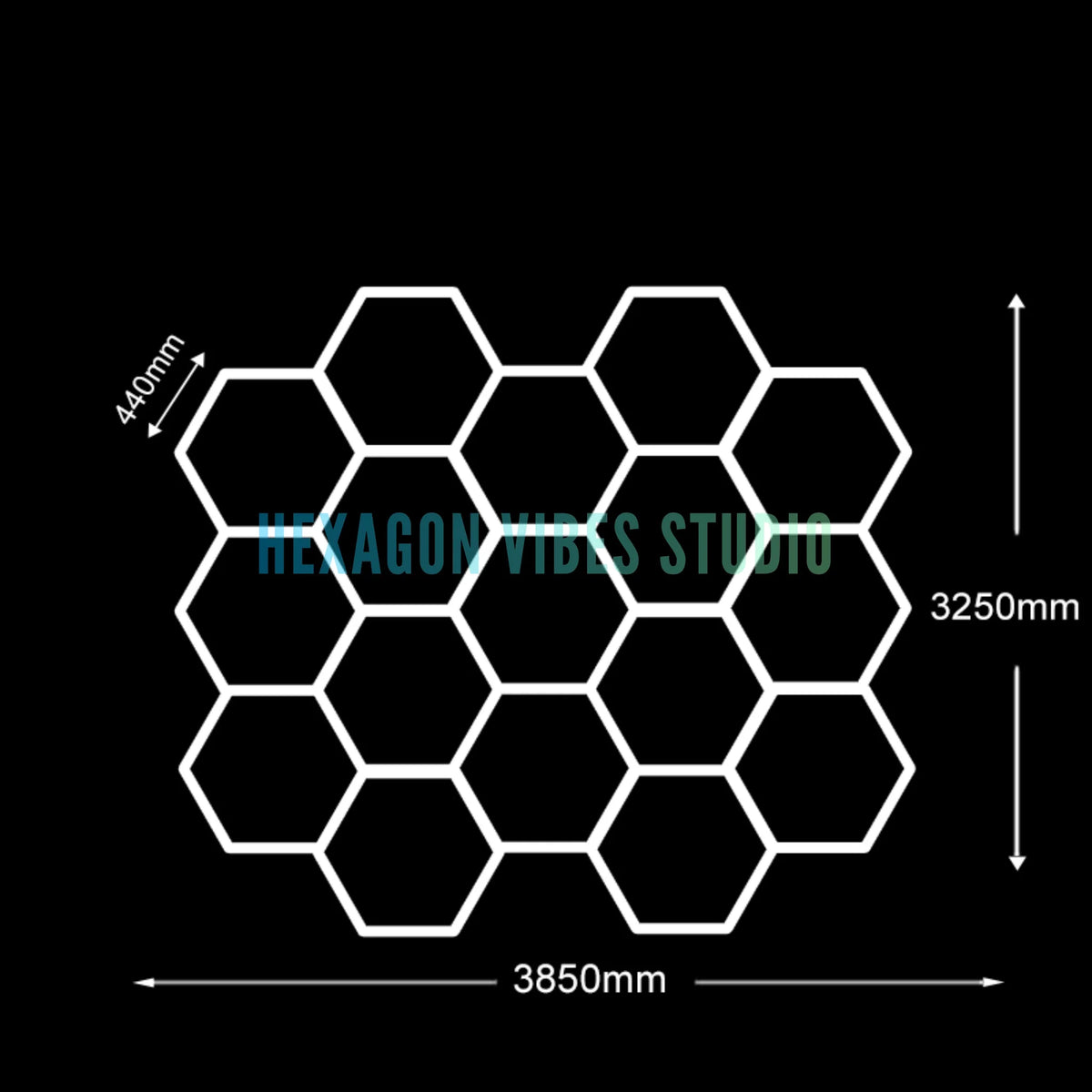 Panneau LED hexagonal nid d'abeille 6500K pour garage, salon de coiffure et atelier – photo 17/36