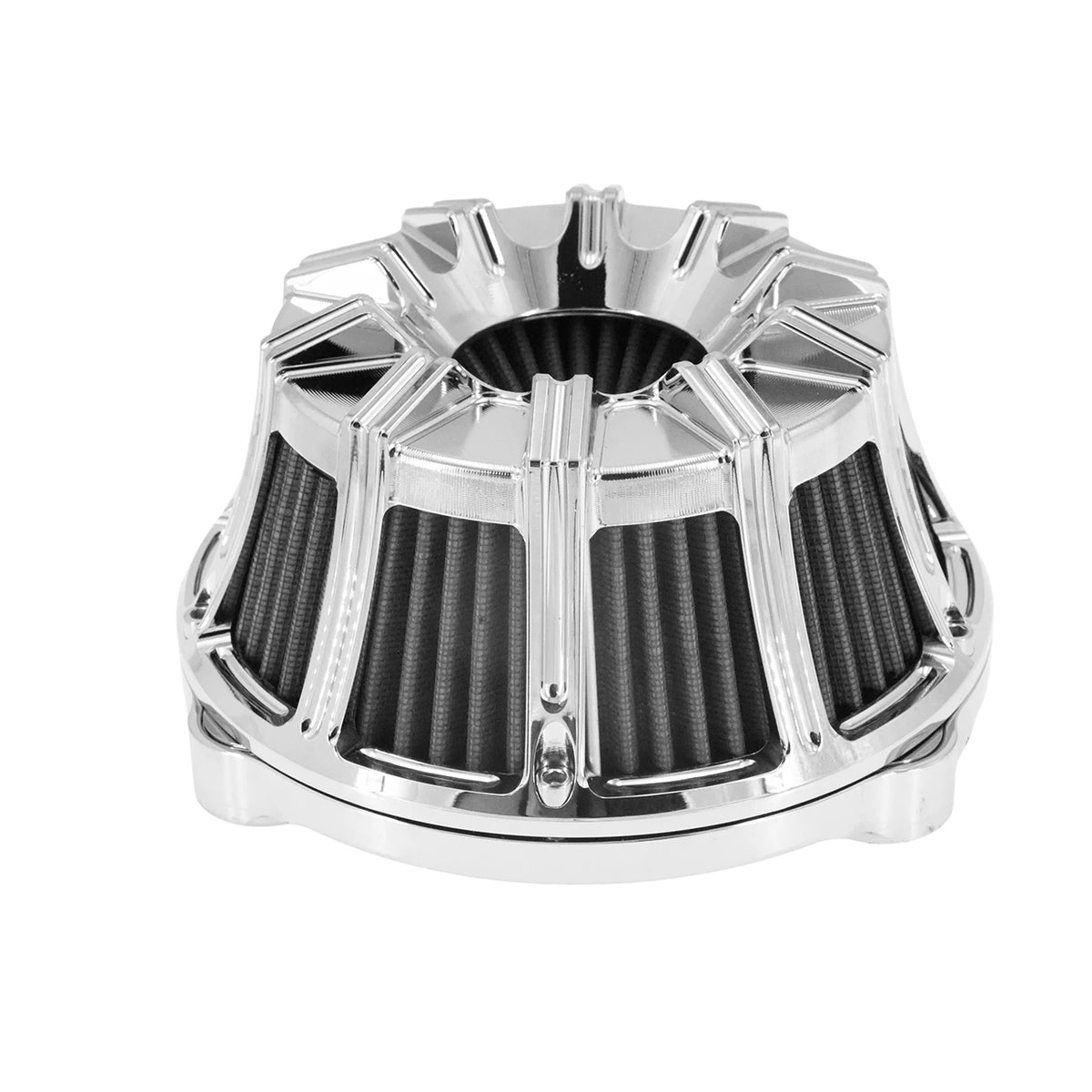 Filtre à air CNC chromé à cornet apparent pour moto Harley-Davidson - vue 6