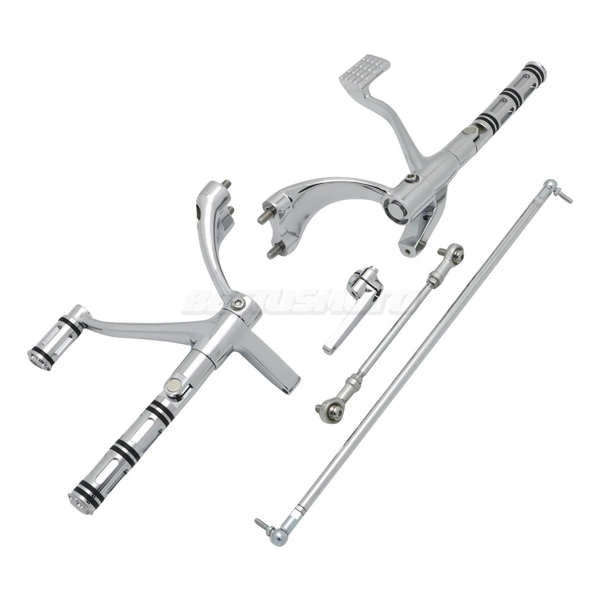 Kit complet commandes avancées CNC, repose-pieds, leviers et biellettes pour Harley-Davidson Sportster XL 883, 1200, 48 2004-2024 – photo 7/20
