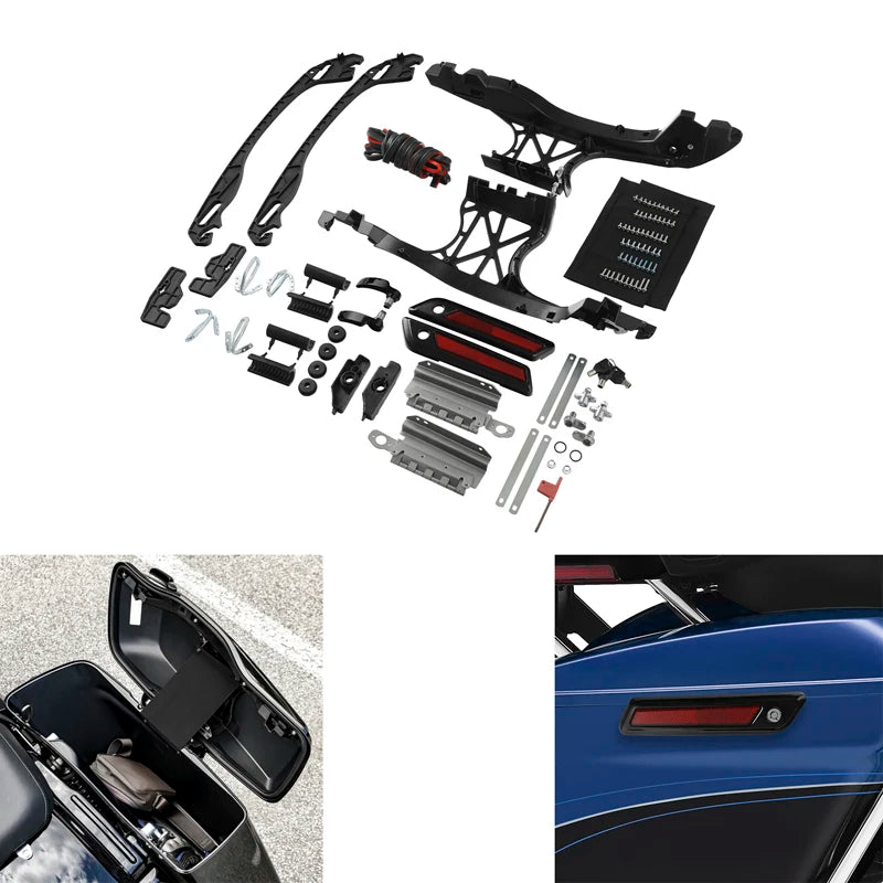 Kit de charnières et loquets pour sacoches rigides Harley Touring - vue 2