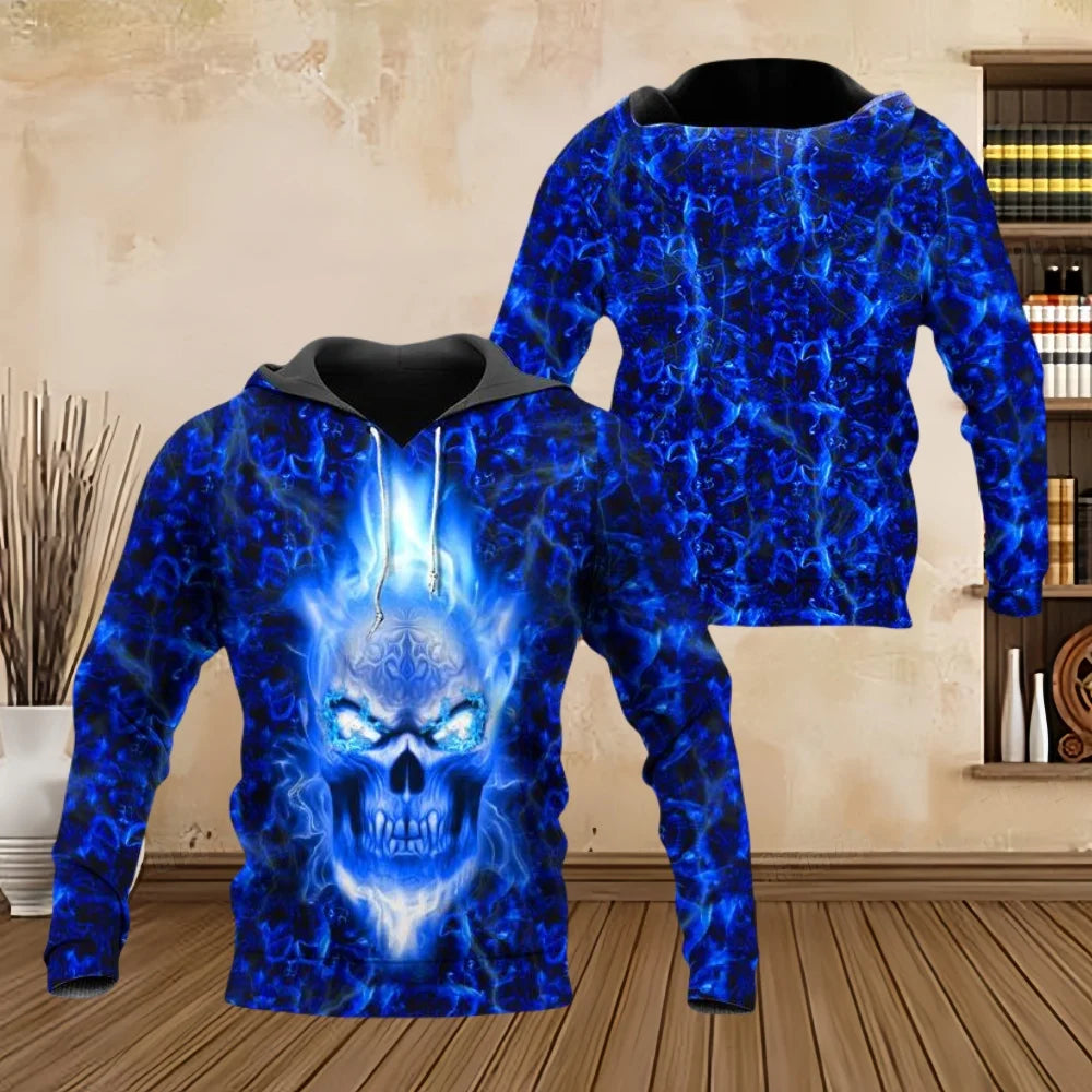 Sweat à capuche crâne 3D homme - vue 4