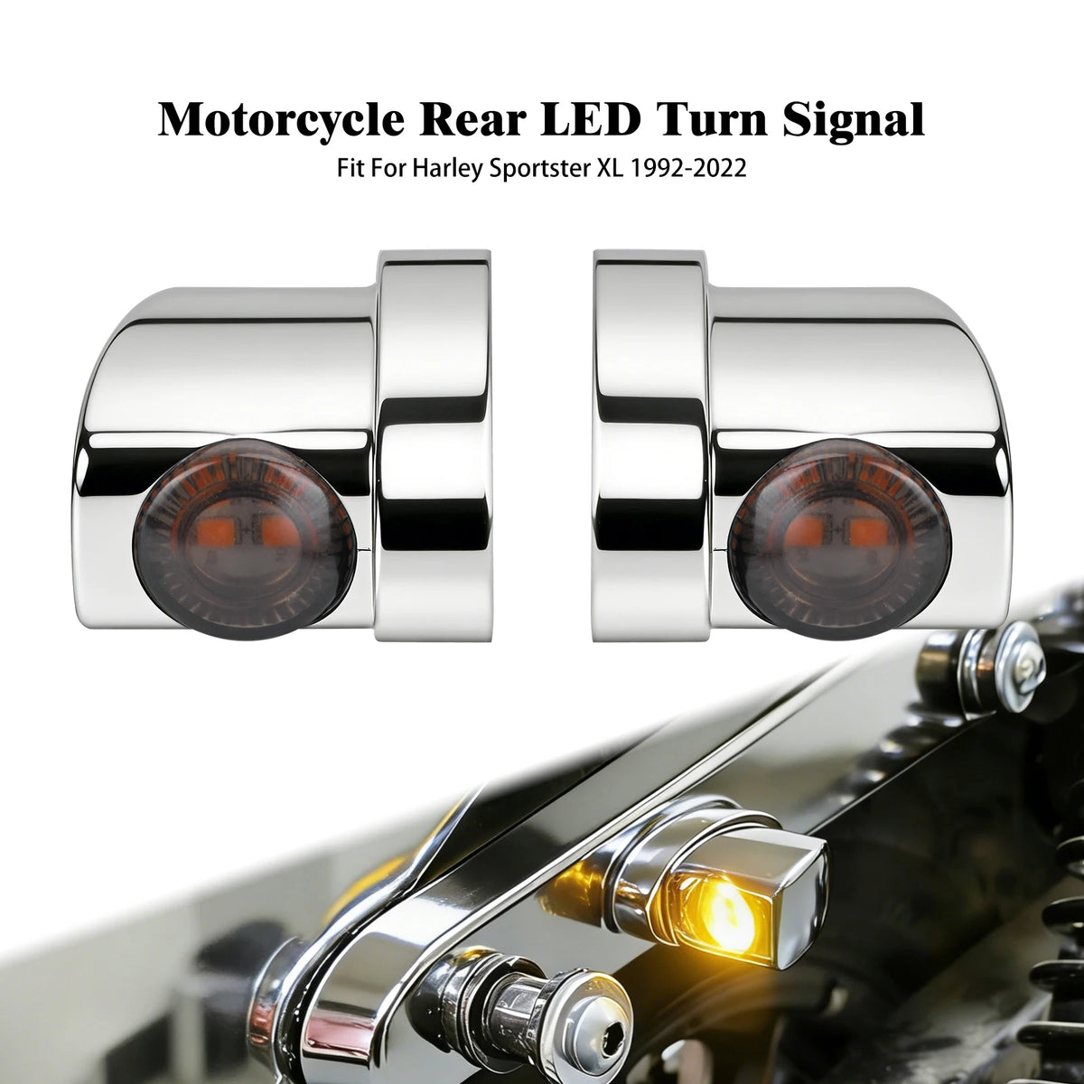 Mini clignotant arrière LED ambré pour Harley-Davidson Sportster - vue 8