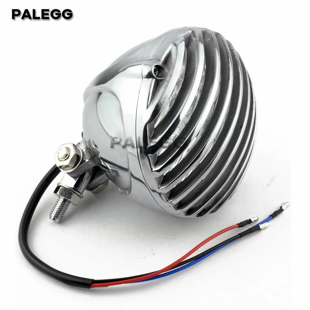 Phare rétro à grille pour Harley chopper bobber - vue 9
